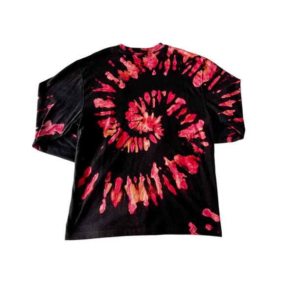 Reworked Carhartt Spiral Reverse Dyed Long Sleeve T-Shirt Black Pink Large K126 - Picture 9 of 15